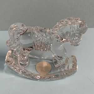 Vintage Princess house Crystal Rocking Horse with Tag